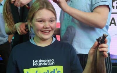 Emily fundraises for World’s Greatest Shave